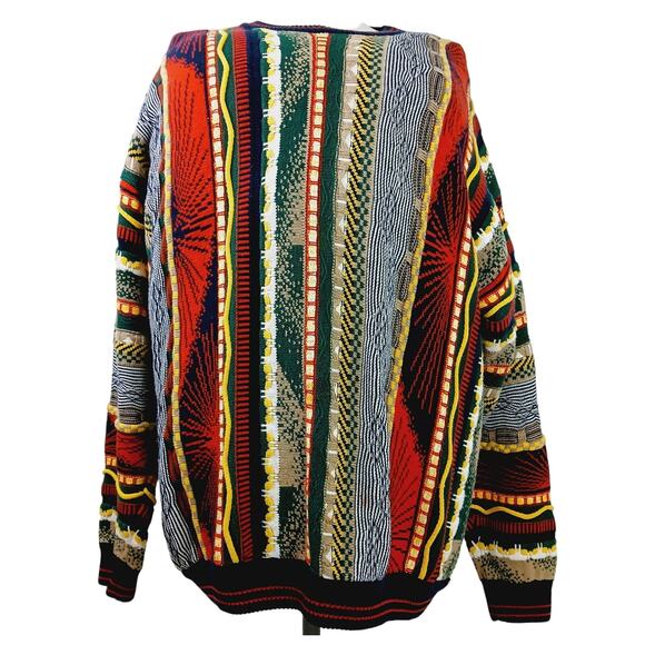 Cotton Traders VTG SZ XL Colorful 3D Print Sweater 100% Cotton - Picture 2 of 7